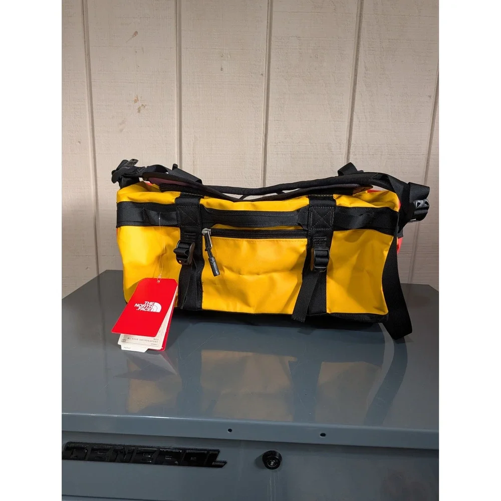 The North Face Base Camp Duffel XS 31L Summit Gold Red Purple Backpack Straps